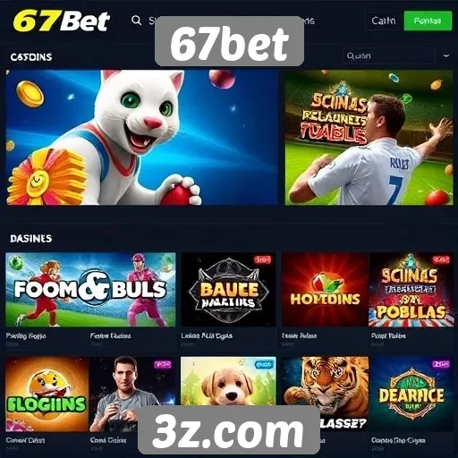 Variedade de jogos disponíveis na plataforma 67bet